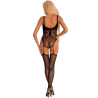 Livco Corsetti Fashion - Peignoir + Chemise + String Melisenda Cf 1709 Noir S